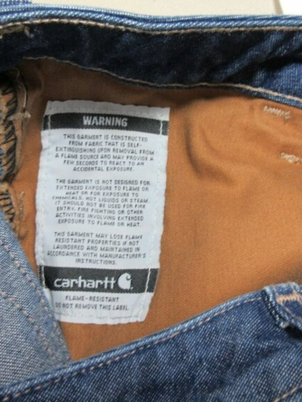 Carhartt womens dark wash bootcut nfpa 2112 FR work jeans 4x28 NWT - Picture 9 of 9